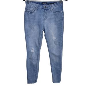 Buffalo David Bitton Jess Mid-Rise Rip & Repair Skinny Jeans Size 4 👖